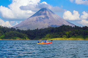 Kayaking on Lake Arenal
