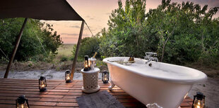 Enjoy a luxurious bubble bath with a view!