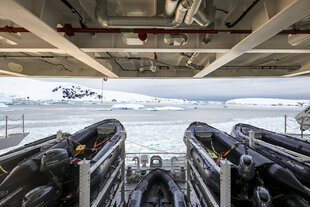 Zodiacs on Douglas Mawson