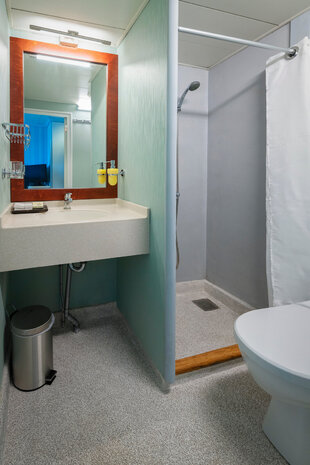 A cabin toilet on M/Y Pegasos
