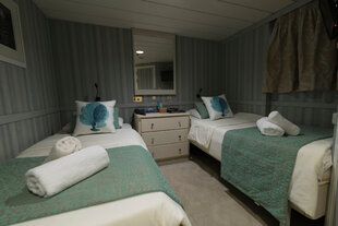 A category C twin cabin on M/Y Pegasos