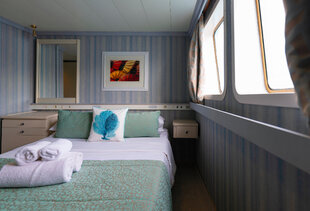 A category A double cabin on M/Y Pegasos