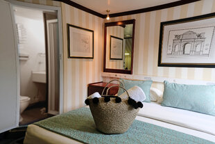 A category B double cabin on M/Y Pegasos
