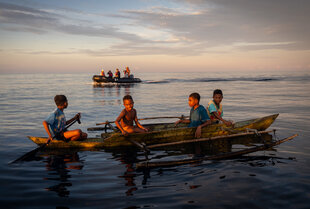 Zodiac Cruise at Sunrise in Kofiau Island - C Finch