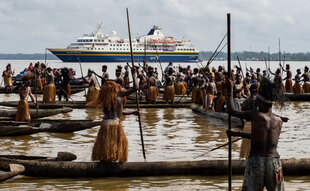 Tribal Welcome to Asmat Villages - C Finch
