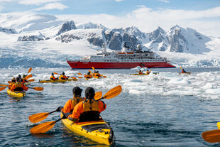 Kayaking in Antarctica with MS Expedition