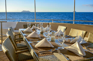 Delfina al fresco dining, Linblad Expeditions