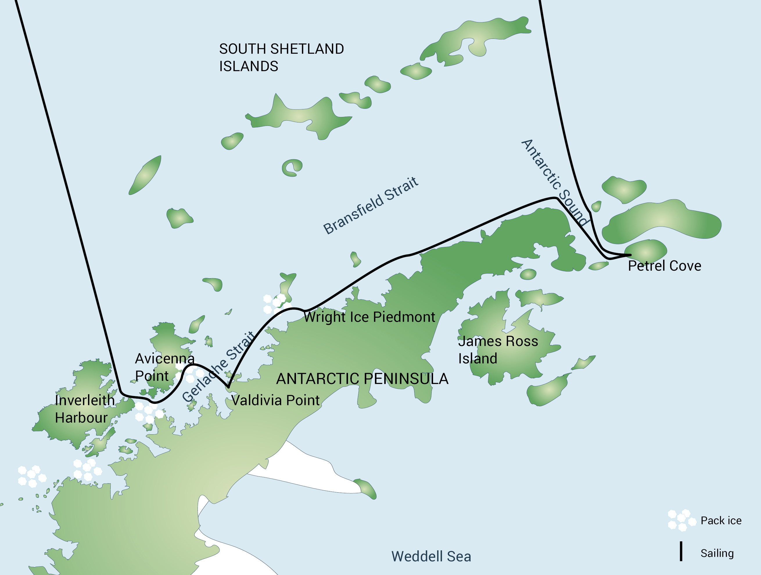 Map of Antarctica Antarctic Peninsula