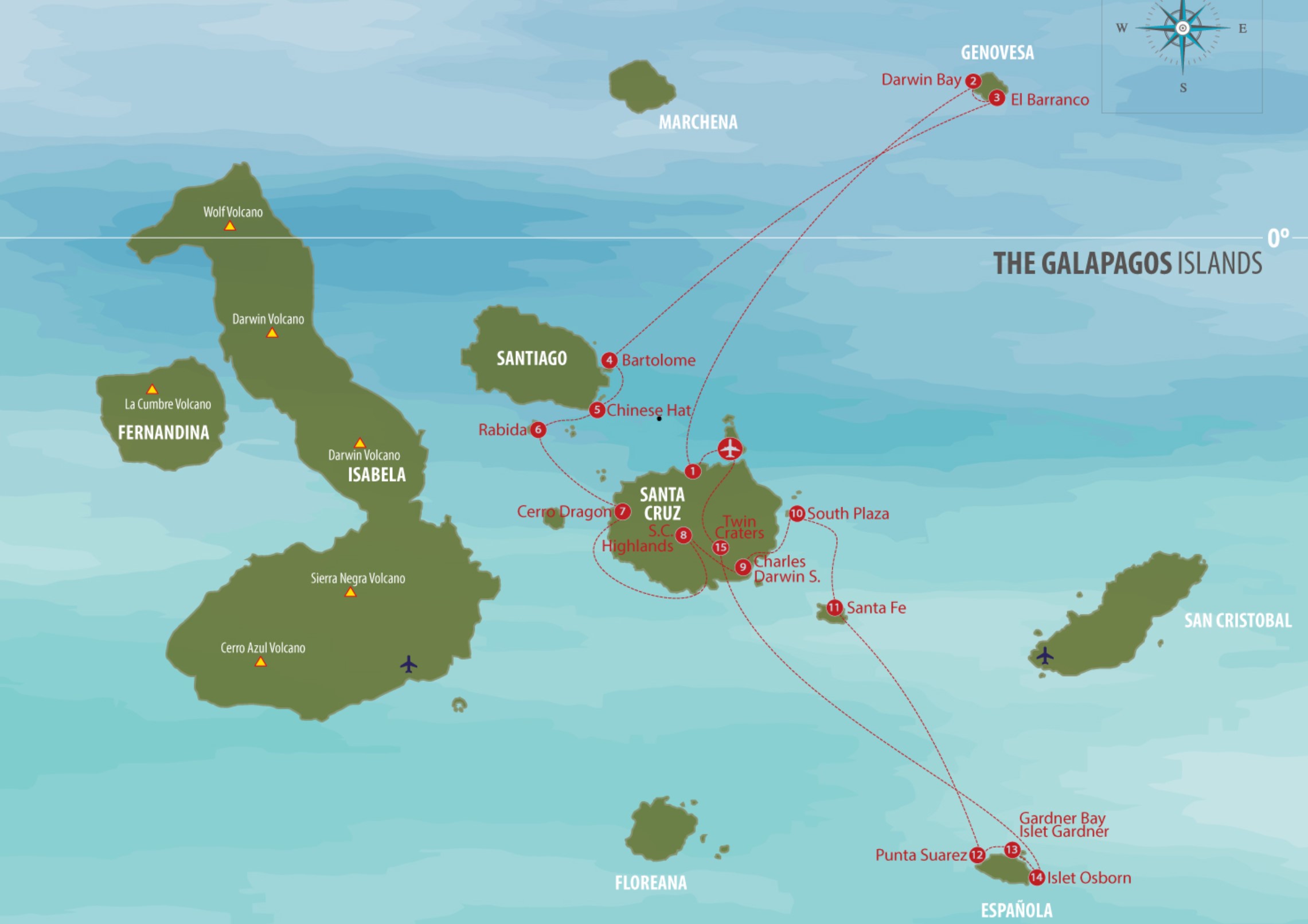 Mary Anne Galapagos Islands Sail Yacht itinerary East cruise