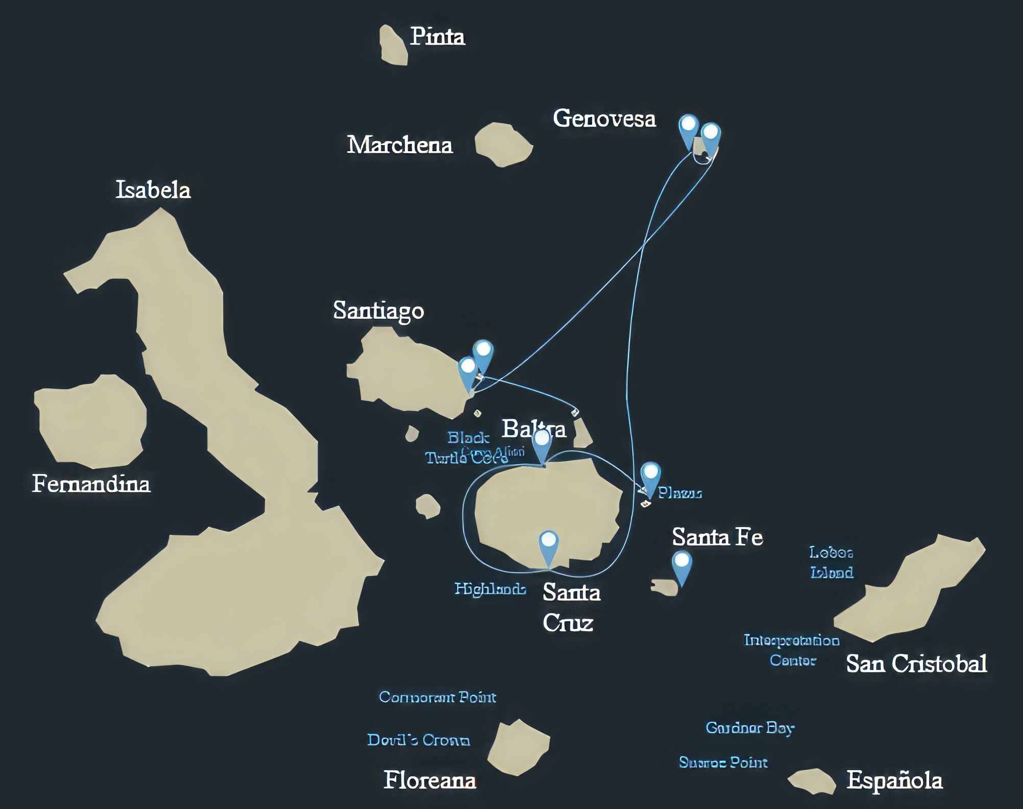 Bonita Galapagos Cruise Yacht Itinerary C