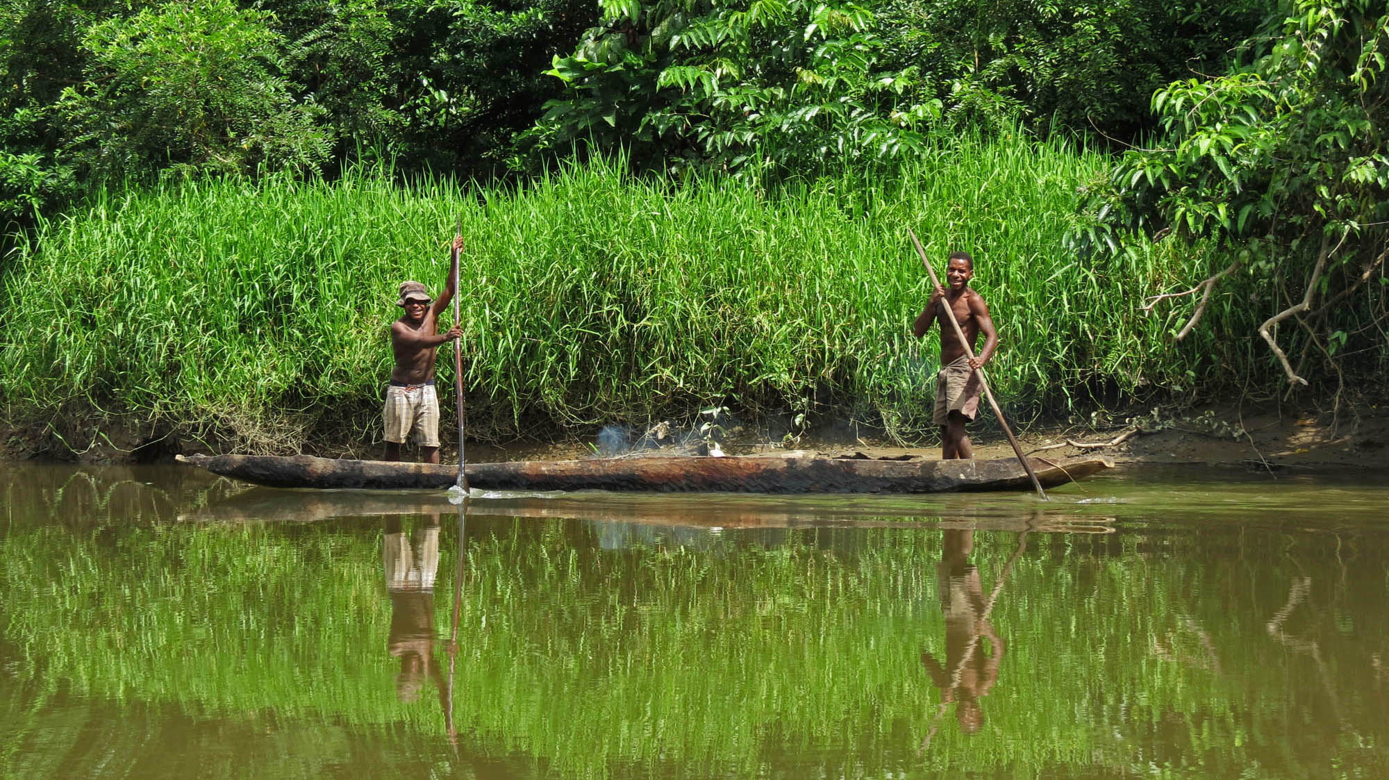 Dugout Canoe in the Sepik Province - Ralph Pannell