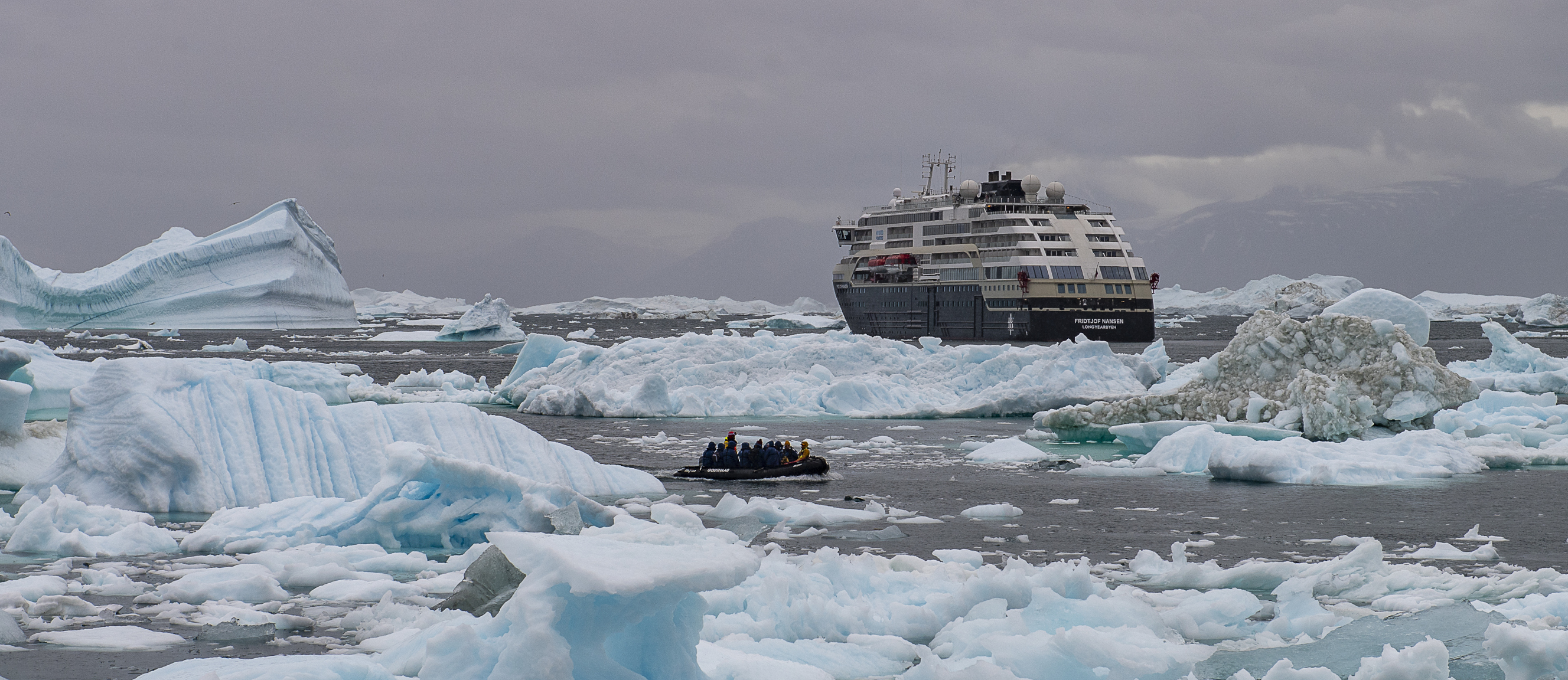 MS Fridtjof Nansen in Uummannaq - Geraldine Price - HX Expeditions